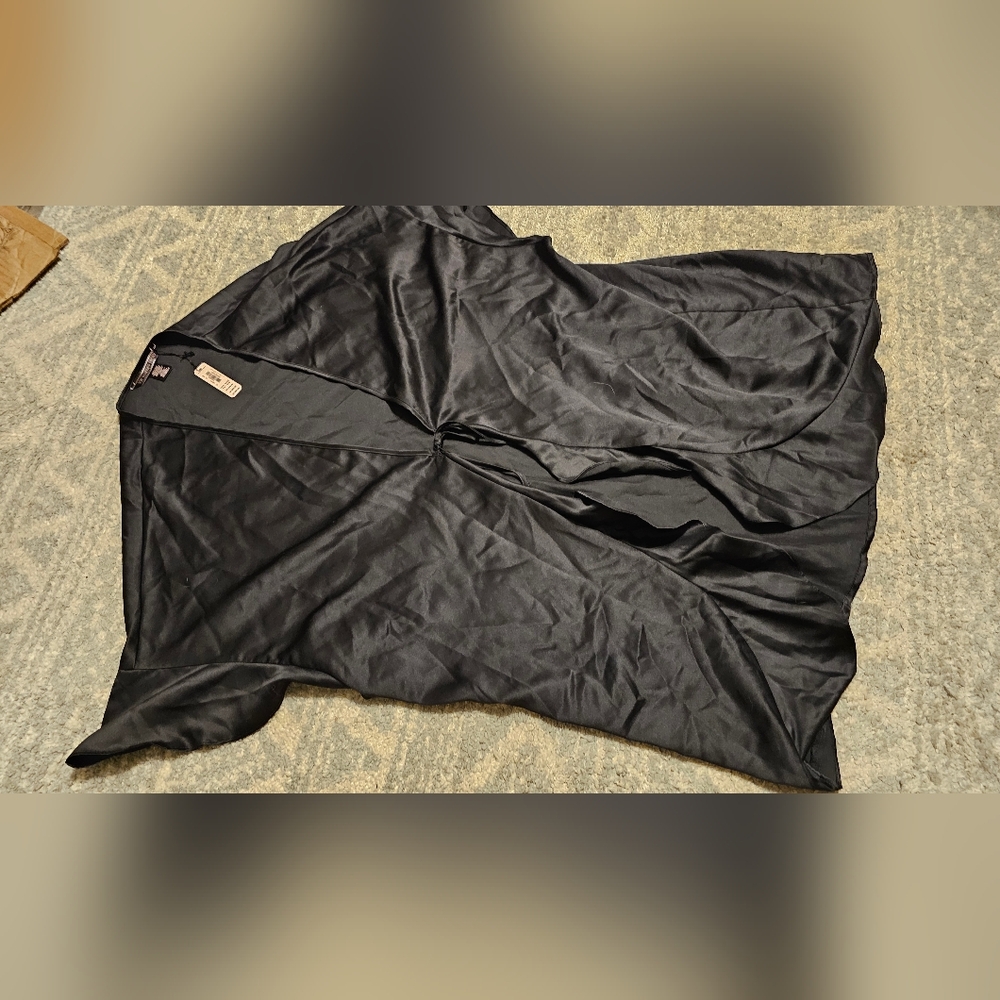 Victoria's Secret Black Satin Robe